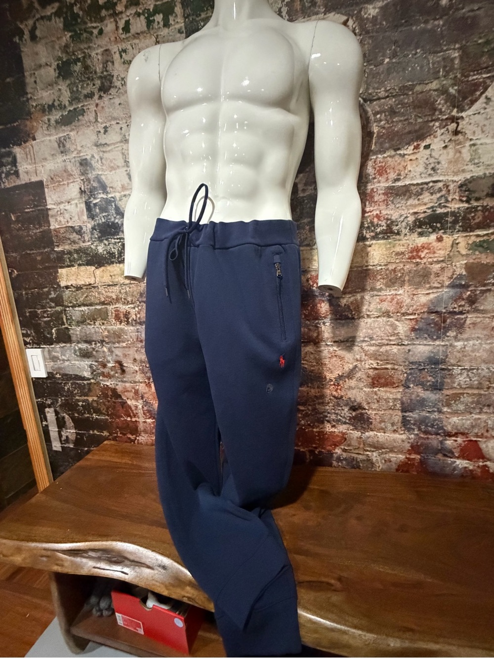 Ralph Lauren Dark Blue Joggers with Red Logo